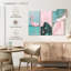 «Pink Paradise», ensemble de 3 reproductions sur toile 3 pièces-1242927370