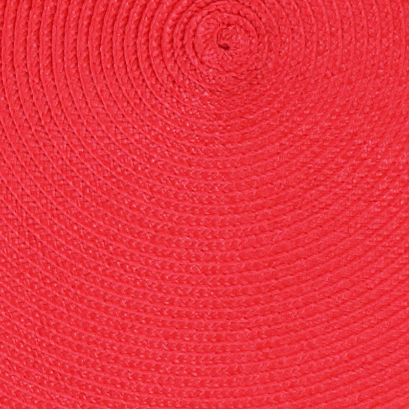 Scarlet Red Round Polypropylene Placemat and Coaster Set