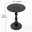 Table d'appoint ronde vintage en fonte de 40 cm (15,7 po) avec piédestal et base lestée, idéale pour le salon, la chambre à coucher et la terrasse.