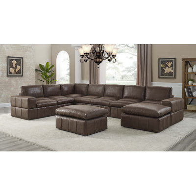 Upholstered U-Shaped Sectional Reversible