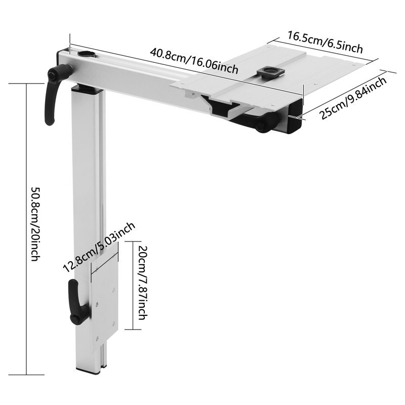 Pied de table rotatif 360 °