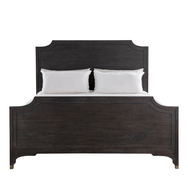 Alexandra Bed - Dark, King, Cerused Forest Black/Stained Gold