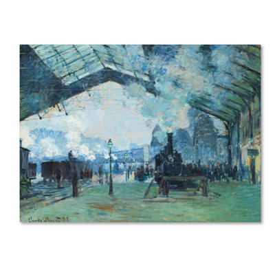 « gare saintlazare », reproduction sur toile tendue