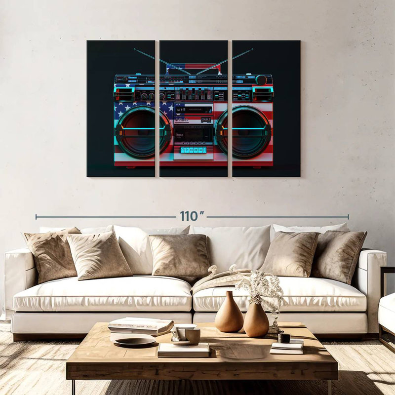Abarca American Boombox, H 48 po x l 74 po