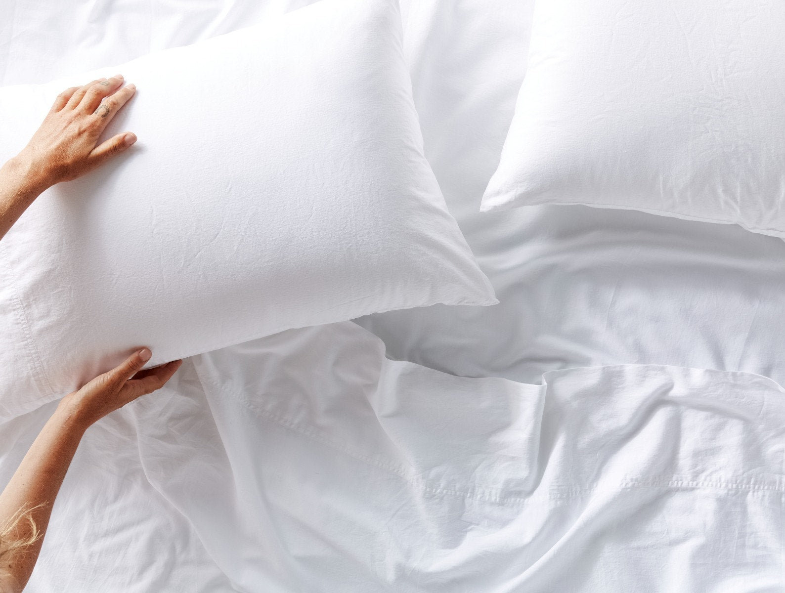 Cloud Soft Sateen Organic Pillowcase, Alpine White, Standard/Queen Pillowcase