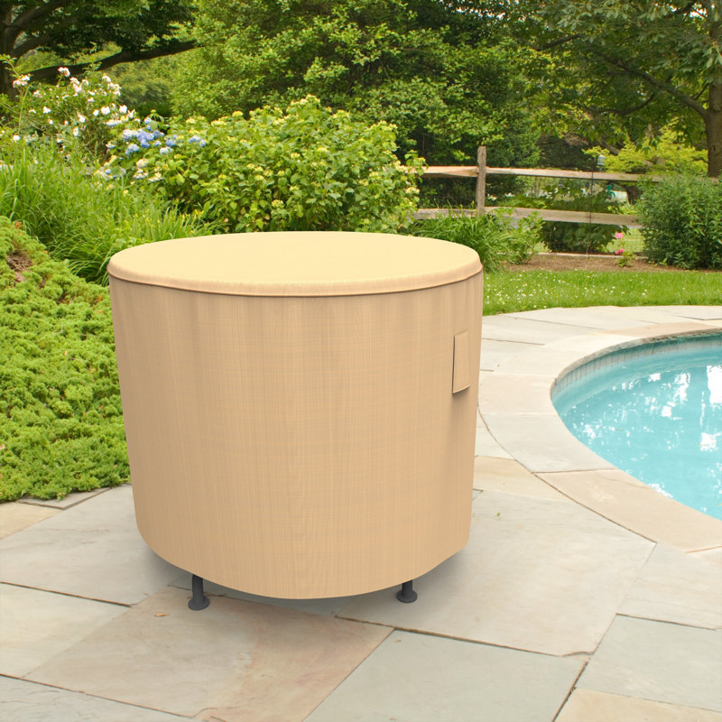 Housse pour table de patio Eduardo, H 28 po x l 36 po x P 36 po, Brun clair