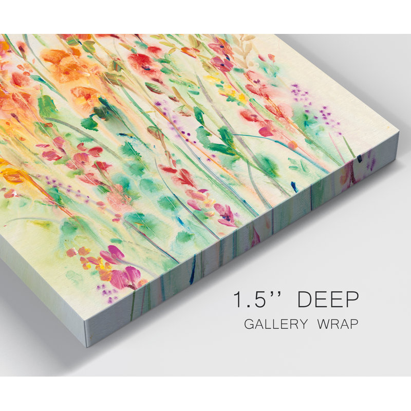" Brilliant Floral II ", 24" H x 36" W x 1.5" D