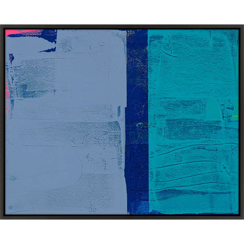 Bold In Blue 2 Print by Andrea Stokes, Black Framed, 40" H x 50" W x 1.38" D