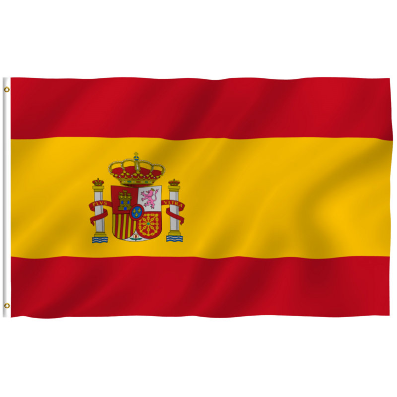 Drapeau de maison en polyester 36 po x 60 po Espagne