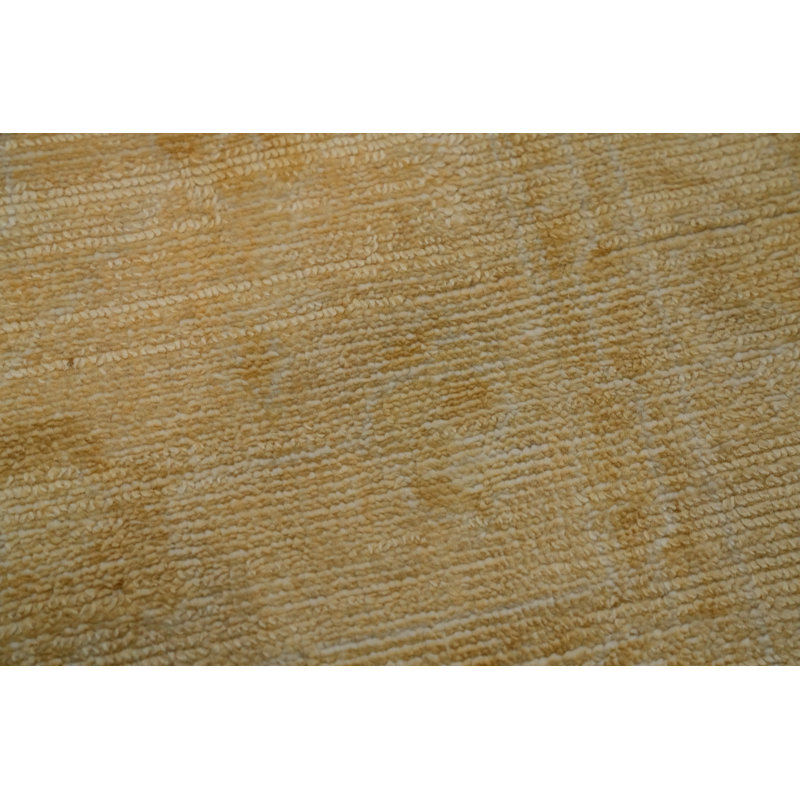 Tapis transitionnel doré fait à la main Oushak 5 x 8