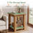 19.7'' Solid Wood Square End Table with Storage Shelves