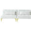 Tissu convertible futon avec pieds en métal