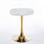 Table tulipe carrée 24 po blanche et dorée pour 2 à 4 personnes