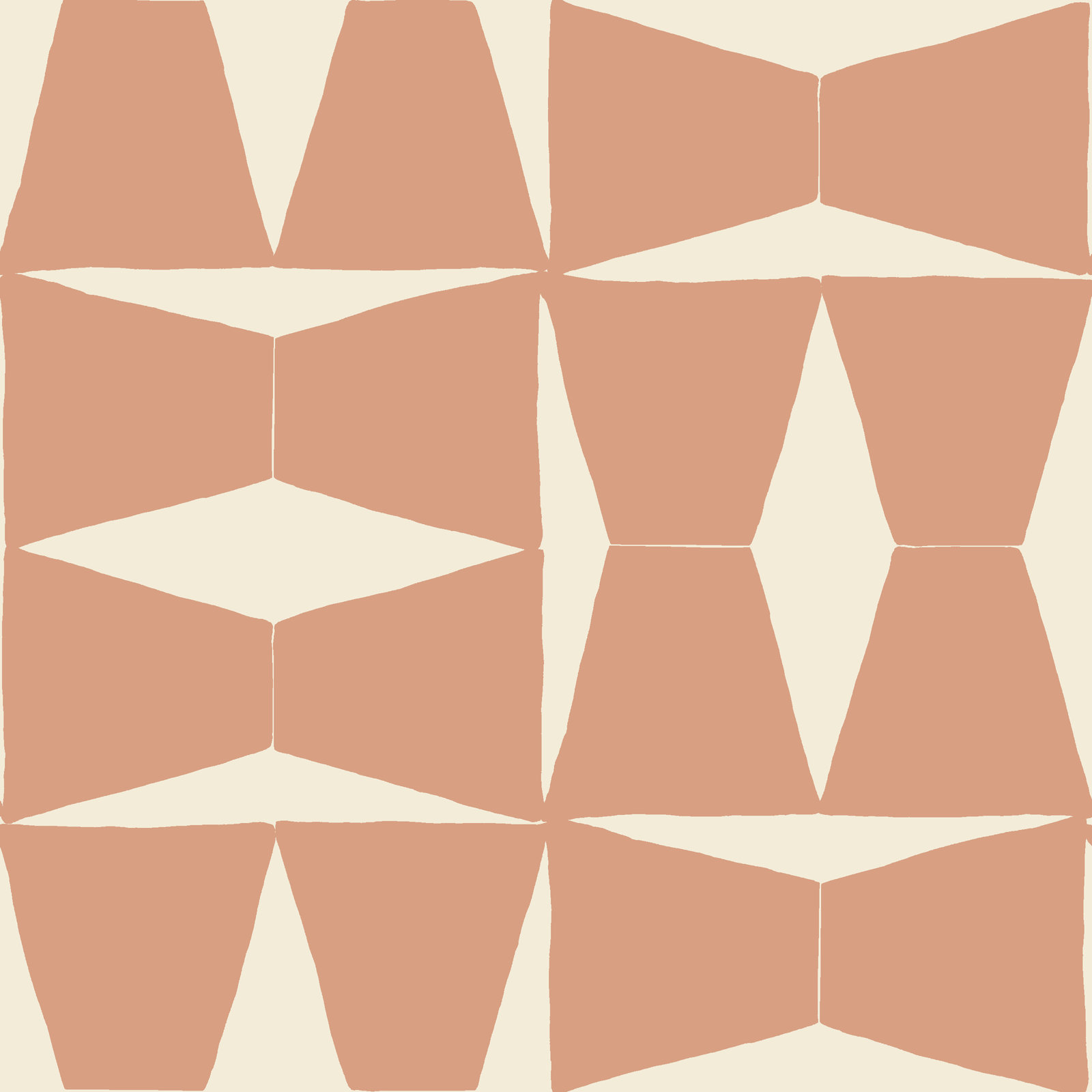 Albie Geometric Wallpaper, Orange/Cream