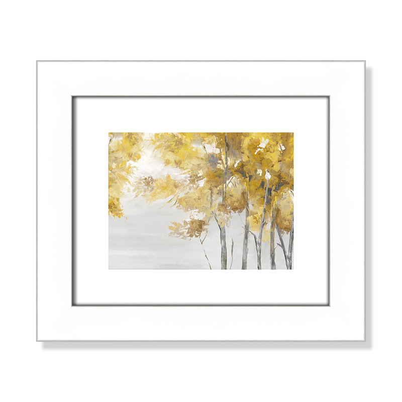 Jaune altruiste - Art encadré autoportant, H 14,5 po x l 16,5 po x P 1,25 po, Cadre blanc mat