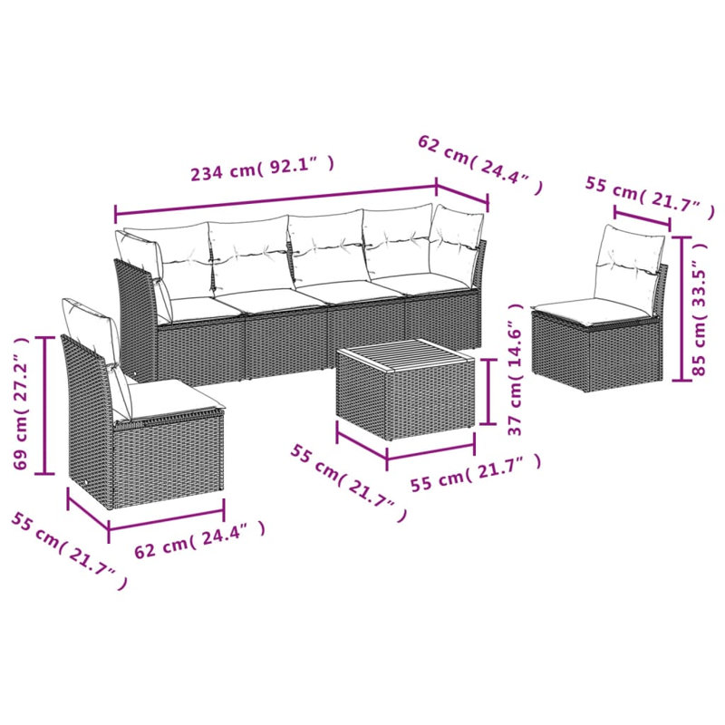 Vidaxl Garden Sofa Set