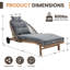 Chaise longue avec coussin amovible-125311038