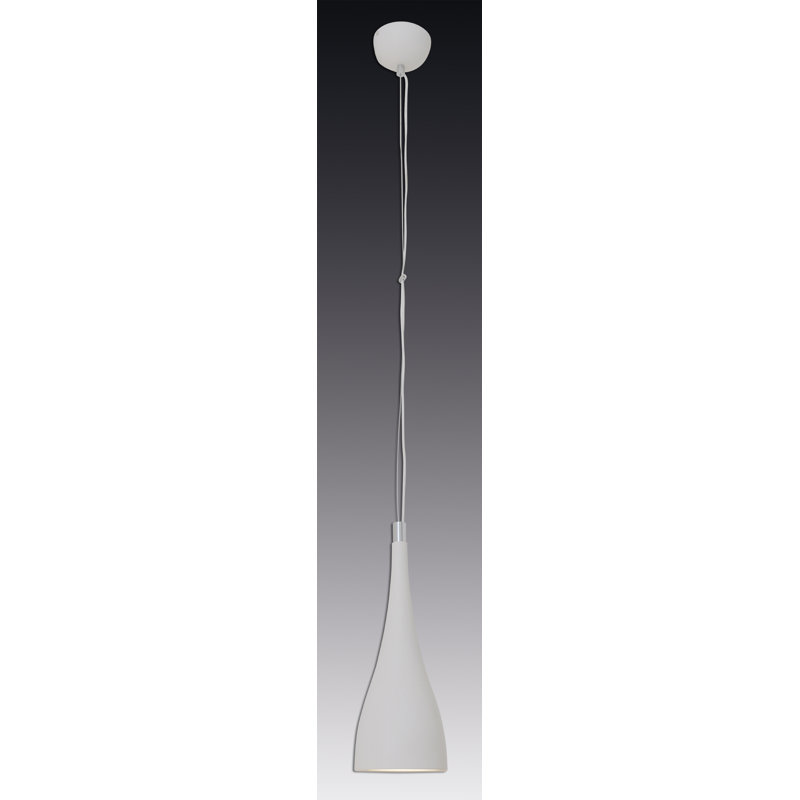Lima 1 - Light LED Teardrop Pendant, White