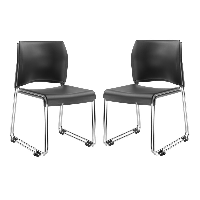 Chaise empilable en plastique sans accoudoirs 8800 Series Cafetorium, Anthracite