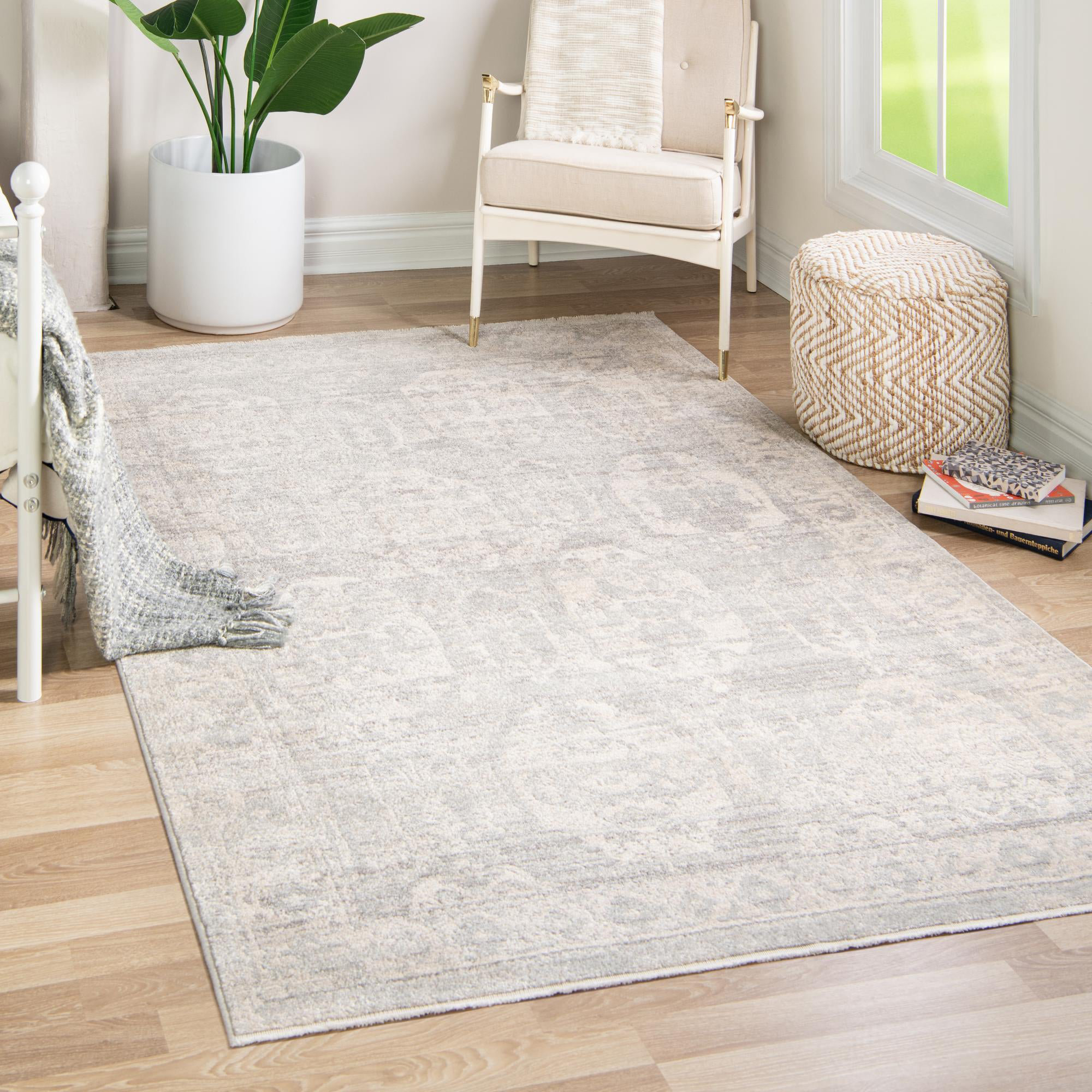 Langley Street Gause Machine Woven Performance Gray Rug & Reviews | Wayfair