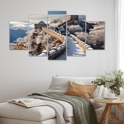Grande muraille de Chine en hiver VI - Art mural multi-panneaux au Japon