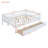 Full Size Wooden Daybed with 2 Drawers – Sofa Bed for Bedroom & Living Room , White-118619017-118619015