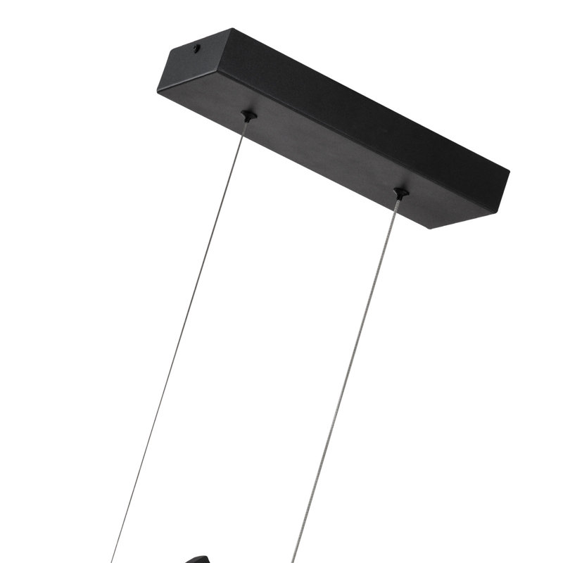 Columbus 19.69" W 3-Light Integrated LED Dimmable Chandelier with Adjustable Height