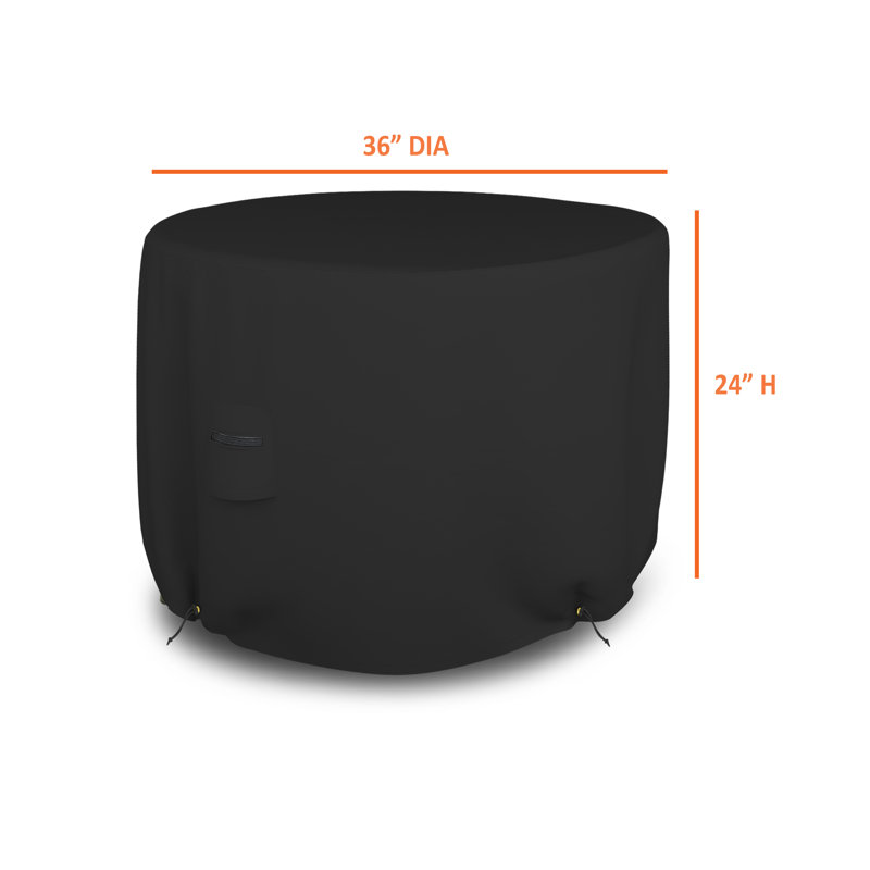 Outdoor Patio Table Cover, 61cm H x 91.4cm W x 2.5cm D, Black