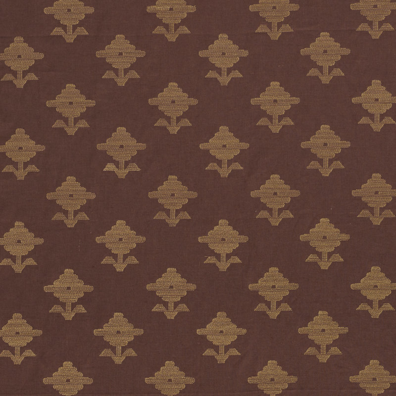 Rubia Embroidery Fabric, Umber