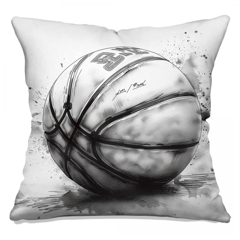 Coussin Basketball, coussins décoratifs double face, 20 po x 20 po