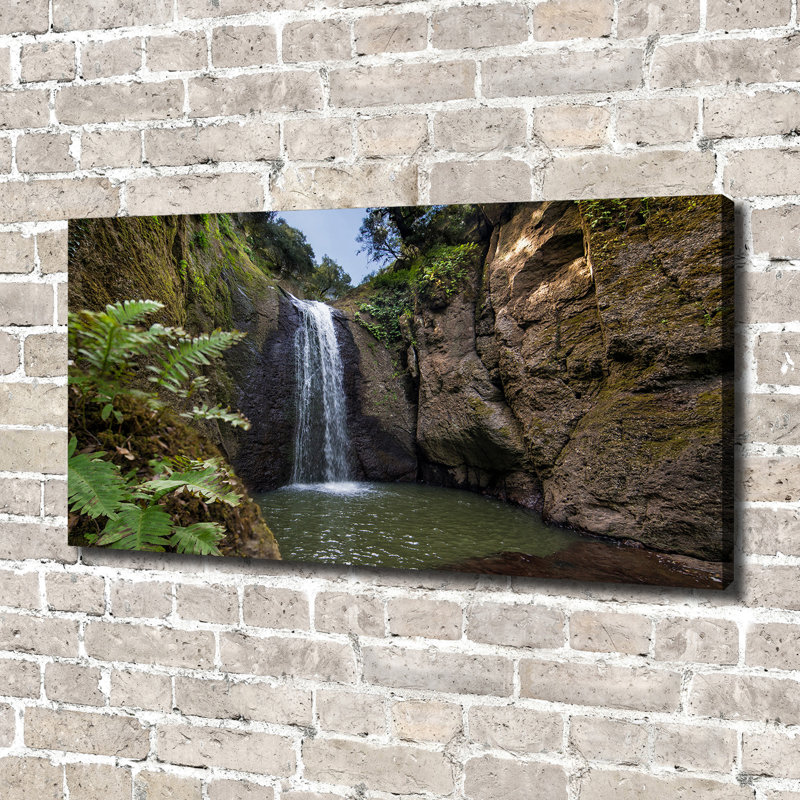 Waterfall In Sardinia - Wrapped Canvas Print, Canvas, 70cm H x 140cm W