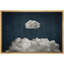 «Pastel Navy Abstract Sky Clouds Modern Relaxing Minimalist», reproduction sur toile flottante-98126392-98126394