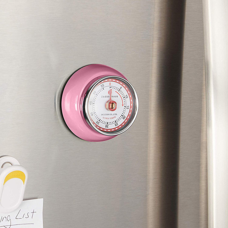 Zassenhaus Retro Kitchen Timer, Pink