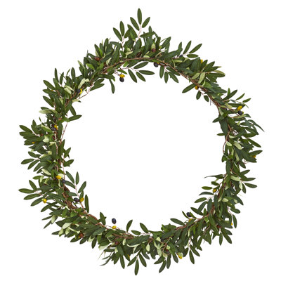 Faux Olive Polyester 28'' Wreath