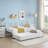 Twin Rectangular Twin Metal Daybed With Trundle, Sofa Bed Frame With 6 Casters And Steel Slat Support-783239570