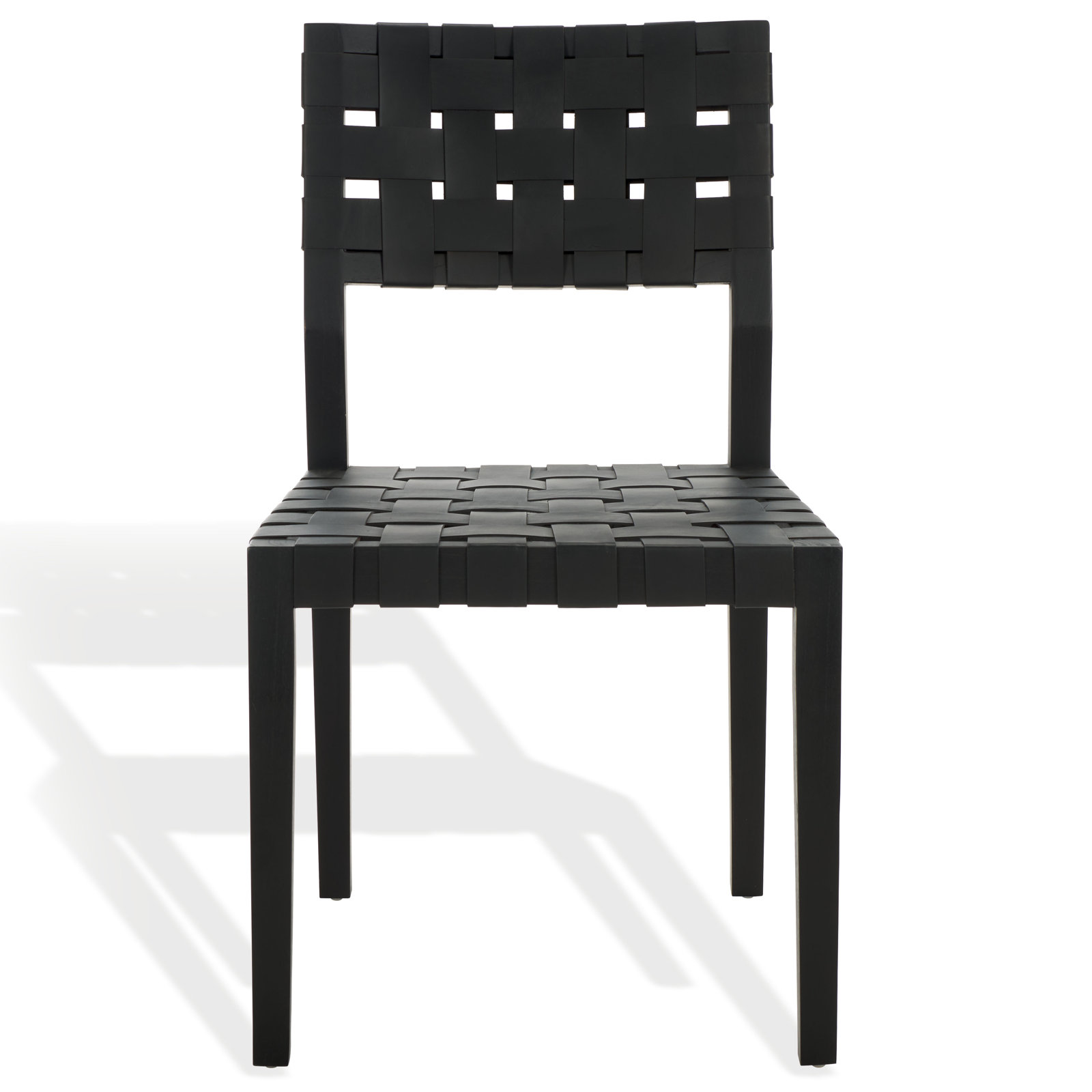 Ardell Genuine Leather Dining Chair, Black