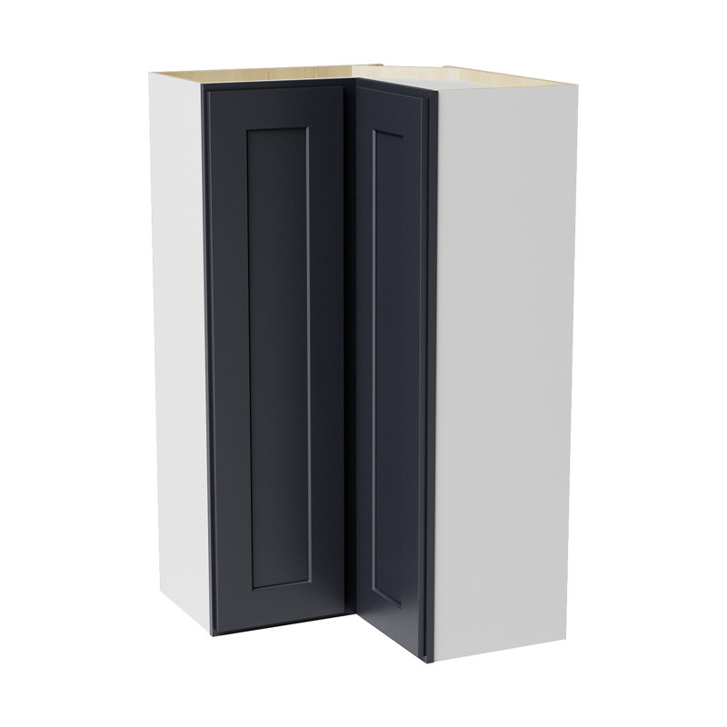 Armoire murale d'angle, L 24 po x H 42 po x P 12 po, Noir Shaker