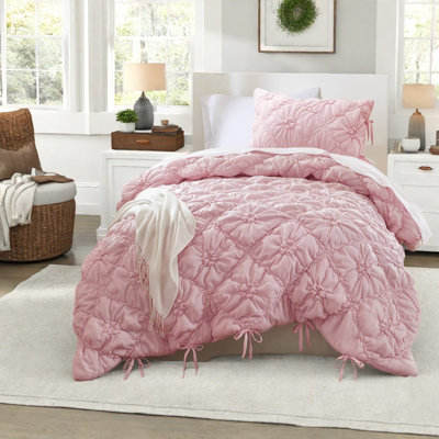 Cozy Microfiber Bedding Sets, Twin Size Comforter, Shabby Chic Style