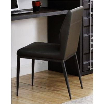 Cargo Gray Synthetic Leather & Gunmetal Finish Chair,Upholstered dining room chair,dinning chair,kitchen chair