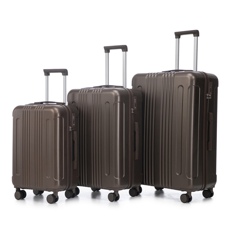 20 "/ 24" / 28 "3 pièces / ensemble en valise à roulettes ABS