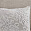 Coton chenille très grand / très grand - gris chaud avec décoration florale de chambre à coucher sur fond blanc
