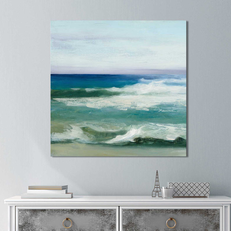 «Azure Ocean II», reproduction sur toile, H 28 po x l 28 po x P 1,5 po, Toile tendue