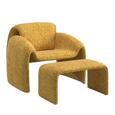 Gainsborough Round Arm Accent Chair And Ottoman