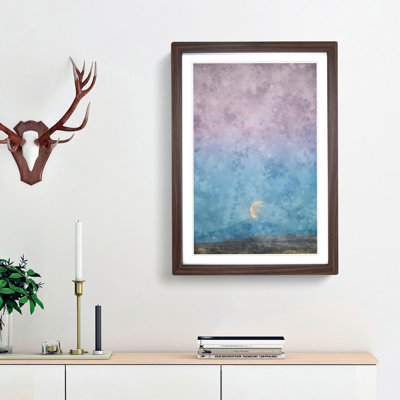 Super Blue Blood Moon Eclipse - Picture Frame Graphic Art Print