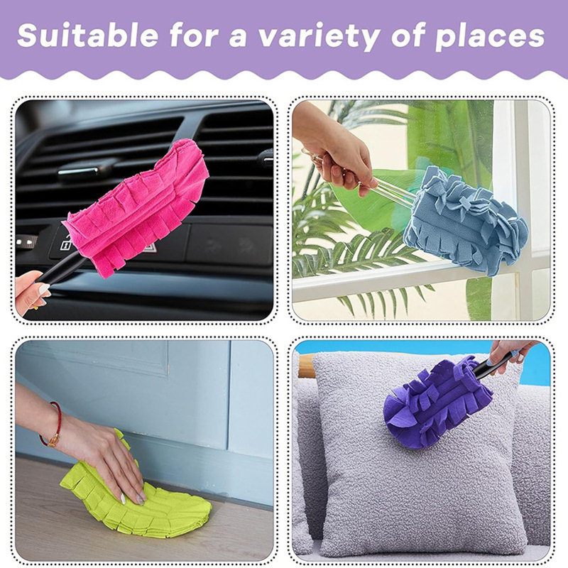 4-Pack Duster With Handle For Cleaning