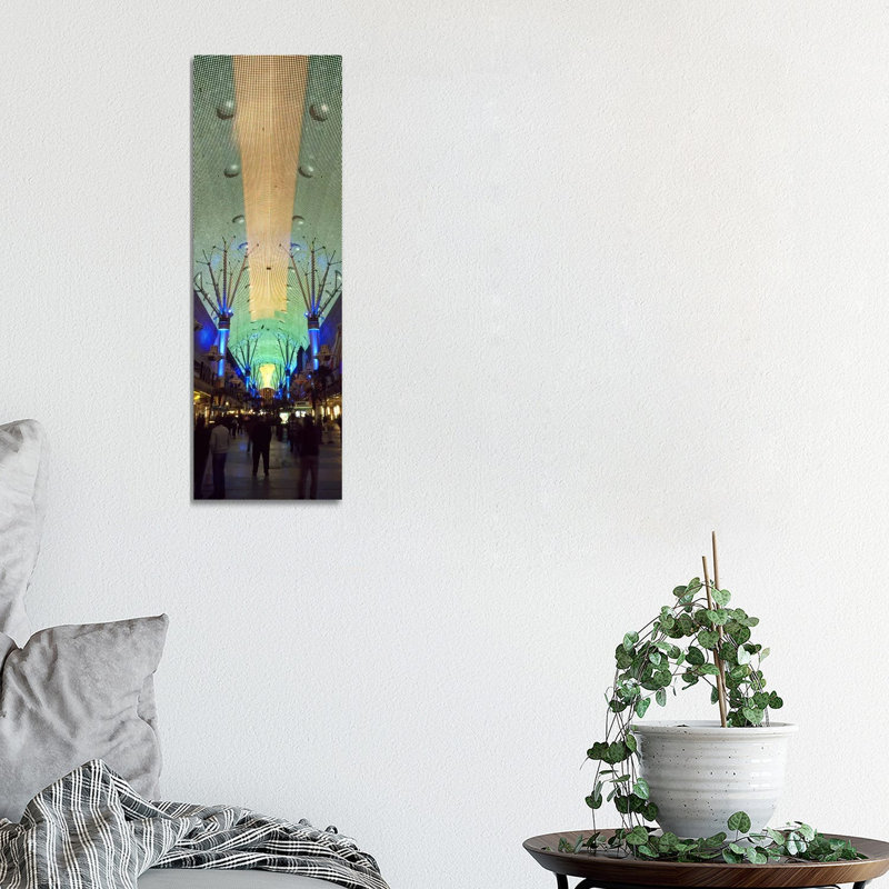Fremont Street Las Vegas NV - Wrapped Canvas Panoramic Print, 30.48 cm H x 91.44 cm W x 1.91 cm D