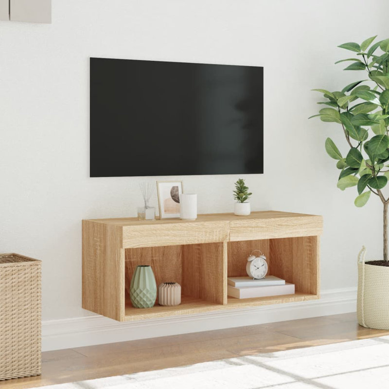 Barra TV Stand for TVs up to 43", 30cm H x 80cm W x 30cm D, Concrete Grey