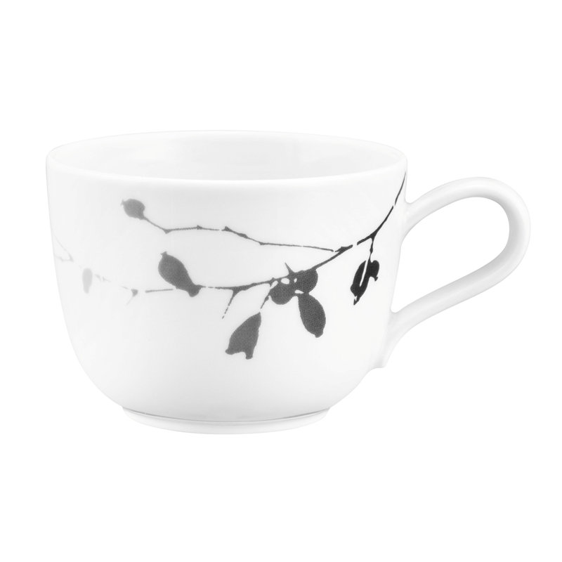 Porcelain Coffee Mug, White/Black