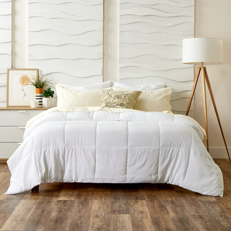 Twin Turquoise Organic Down Alternative Microfiber Comforter