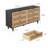 51.18"6-Drawers Rattan Storage Cabinet Rattan Drawer With White Drawer Slides,For Bedroom,Living Room,Black-1000111296